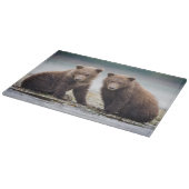 Planche À Découper Animaux de bébés cutest | Deux petits ours d'ours (Coin)