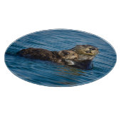 Planche À Découper Animaux de bébés cutest | Mère & Bébé Sea Otter (Coin)