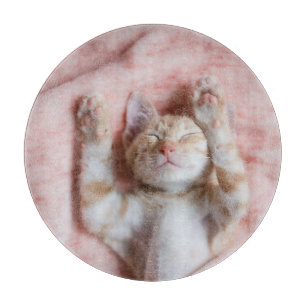 Planche À Découper Animaux de bébés cutest Minuscule chaton rayé or