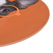 Planche À Découper Animaux de bébés cutest | Orange Boston Terrier (Coin)