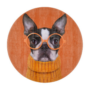 Planche À Découper Animaux de bébés cutest Orange Boston Terrier