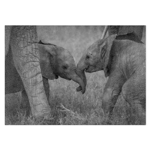 Planche À Découper Animaux de bébés cutest | Salutation des éléphants (Devant)