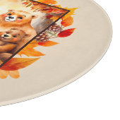 Planche À Découper Animaux de bois d'action amicale Feuilles d'automn (Coin)