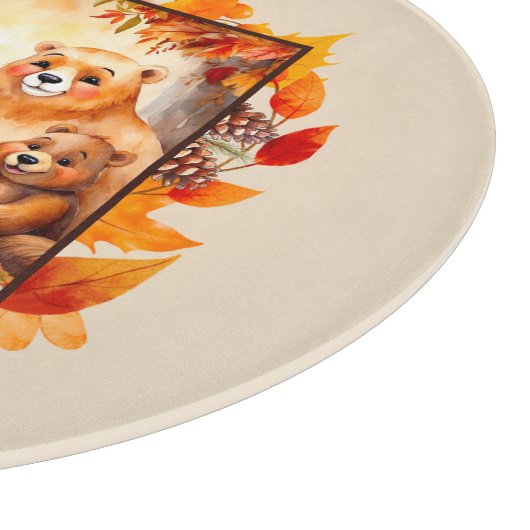 Planche À Découper Animaux de bois d'action amicale Feuilles d'automn (Coin)