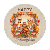 Planche À Découper Animaux de bois d'action amicale Feuilles d'automn (Devant)