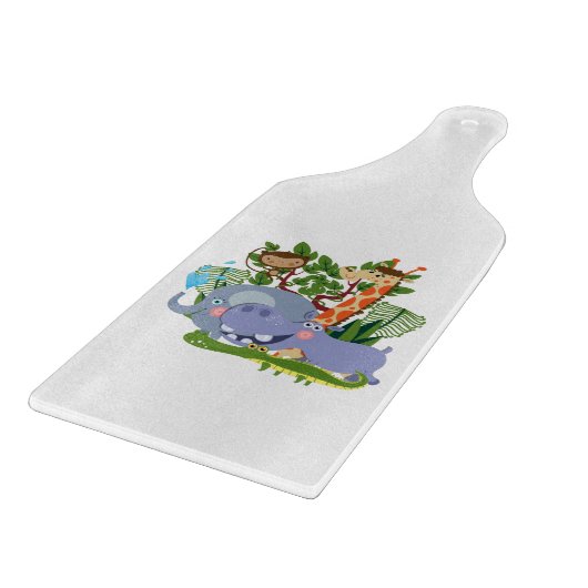 Planche À Découper Animaux mignons de safari (Coin)