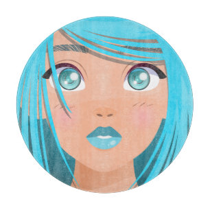 PLANCHE À DÉCOUPER ANIME CARTOON GIRL