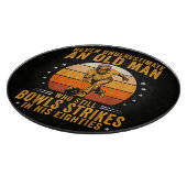 Planche À Découper Anniversaire 80 ans de Grand-père de bowling (Coin)