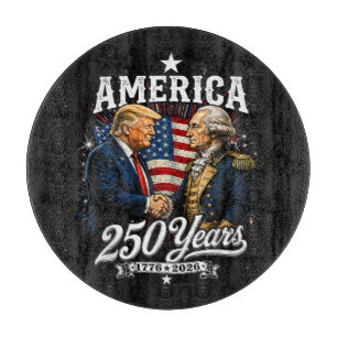 Planche À Découper Anniversaire de l'Amérique 250e Trump Washington