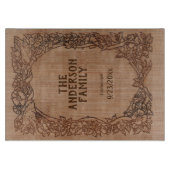 Planche À Découper Anniversaire du Mariage en bois rustique "gravé au (Devant)