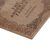 Planche À Découper Anniversaire du Mariage en bois rustique "gravé au (Coin)