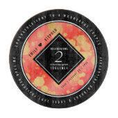 Planche À Découper Anniversaire élégant du 2ème Mariage Garnet (Devant)