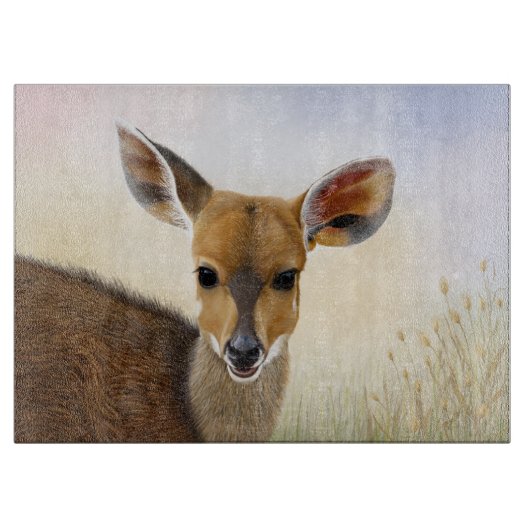 Planche À Découper Antelope Bushbuck Young African Deer Drawing (Devant)
