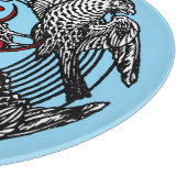 Planche À Découper Antique Bookplate Trois Hawks William de Morgan (Coin)