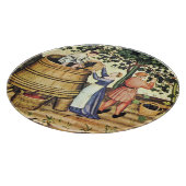 Planche À Découper ANTIQUE GRAPE VINEYARD HARVEST Médiéval Mini (Coin)