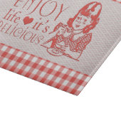 Planche À Découper Appréciez la vie où c'est rétro guingan rouge (Coin)