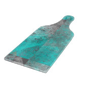 Planche À Découper Aqua bleu turquoise et gris Paddle en détresse (Coin)
