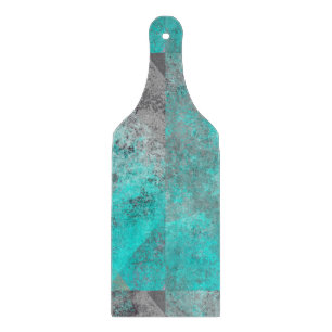 Planche À Découper Aqua bleu turquoise et gris Paddle en détresse