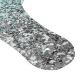 Planche À Découper Aqua bleu Turquoise Parties scintillant argent Mon (Coin)