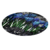 Planche À Découper Aqua Blue Crocus Blooms (Coin)