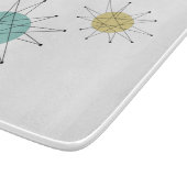 Planche À Découper Aqua Blue Jaune Starburst franciscain Mi-siècle (Coin)