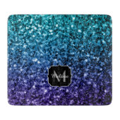 Planche À Découper Aqua blue Ombre fausse parties scintillant scintil (Devant)