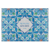 Planche À Découper Aqua Blue Talavera cadeaux monogrammed customisé (Devant)