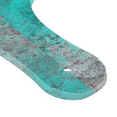 Planche À Découper Aqua Blue Turquoise and Grey Distressed Paddle (Coin)