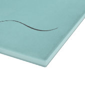 Planche À Découper Aqua Blue Turquoise Moderne Script Girl Monogramme (Coin)