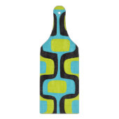 Planche À Découper Aqua et Chartreuse Mid Century Mod Motif rétro (Devant)