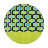 Planche À Découper Aqua Lime Black Mid Century Mod Retro Motif (Devant)