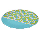 Planche À Découper Aqua Lime White Mid Century Mod Retro Patter (Coin)