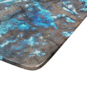 Planche À Découper Aqua Marbre Turquoise Imprimer Moderne (Coin)