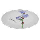 Planche À Découper Aquarelle à fleurs chicorées (Coin)