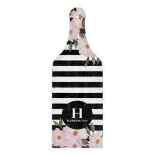 Planche À Découper Aquarelle à rames Roses roses roses roses rayures 