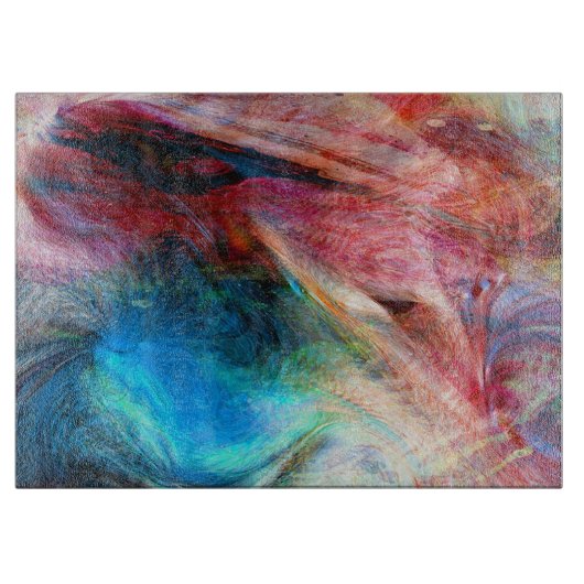 Planche À Découper Aquarelle Abstrait (Devant)
