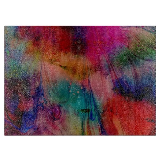 Planche À Découper Aquarelle Abstraite (Devant)