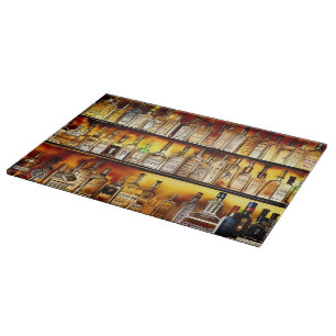 Planche À Découper Aquarelle artistique de la barre arrière