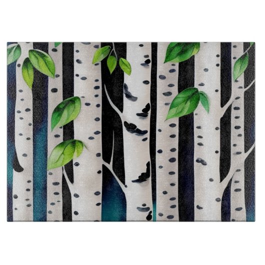 Planche À Découper Aquarelle Aspen Trees (Devant)