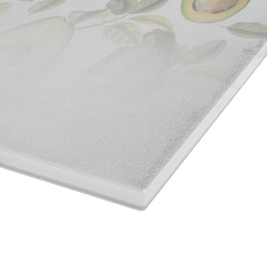Planche À Découper Aquarelle Avocado Motif botanique Monogrammé (Coin)