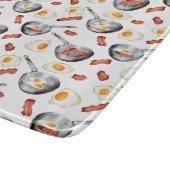 Planche À Découper Aquarelle Bacon & Oeufs Petit déjeuner Motif alime (Coin)