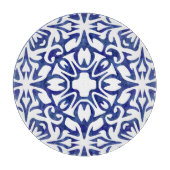 Planche À Découper Aquarelle bleu et blanc Motif espagnol Carrelage (Devant)