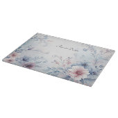 Planche À Découper Aquarelle Bleu Rose Plaine Coupe (Coin)