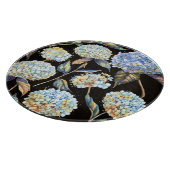 Planche À Découper Aquarelle Blue Hydrangea : Motif foncé sans couleu (Coin)