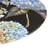 Planche À Découper Aquarelle Blue Hydrangea : Motif foncé sans couleu (Coin)