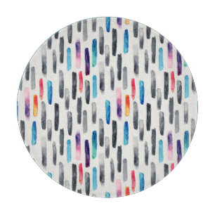 Planche À Découper Aquarelle brosse, coloré et transparent
