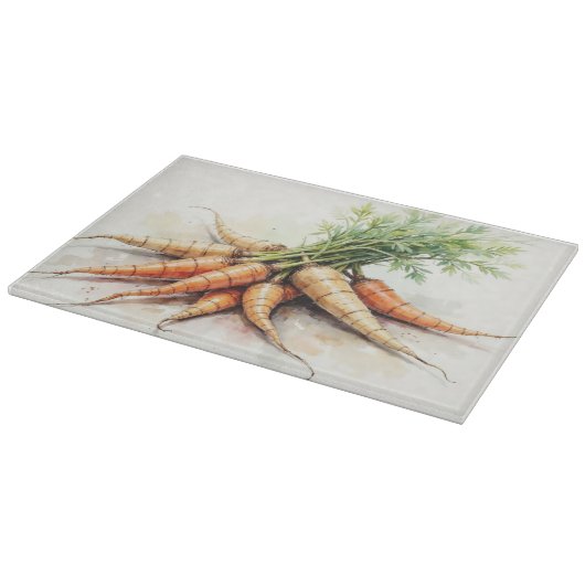 Planche À Découper Aquarelle Carotte Verre Découpe (Coin)