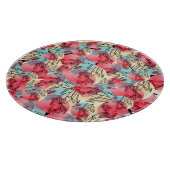 Planche À Découper Aquarelle chaude froide Florale géométrique (Coin)