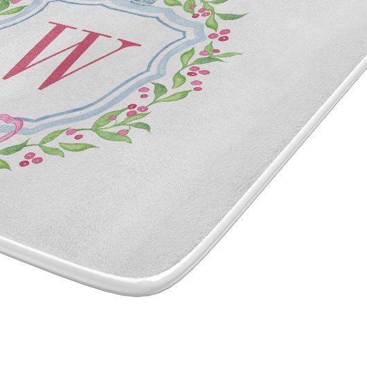 Planche À Découper Aquarelle Chinoiserie Ginger Jar Monogram Crest (Coin)