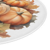 Planche À Découper Aquarelle Citrouilles d'automne avec Feuille (Coin)